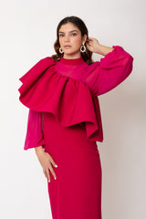 Vestido Vega Volante Buganvilla