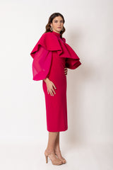 Vestido Vega Volante Buganvilla