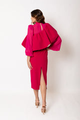 Vestido Vega Volante Buganvilla