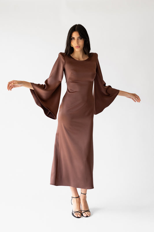 Vestido Noela marron