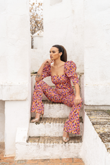 Conjunto Niza Estampado Morado