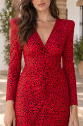 Vestido Elianna lunares rojo