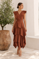 Vestido Adela Terracota