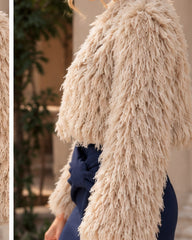 Chaqueta De Pelo Beige