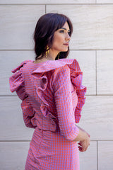 Conjunto Amalia Vichy Rosa