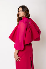 Vega Dress Bougainvillea Ruffle
