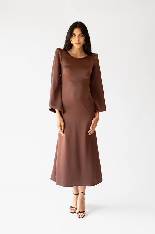 Vestido  Noela marron