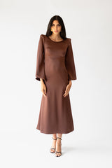 Vestido  Noela marron