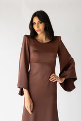 Vestido  Noela marron