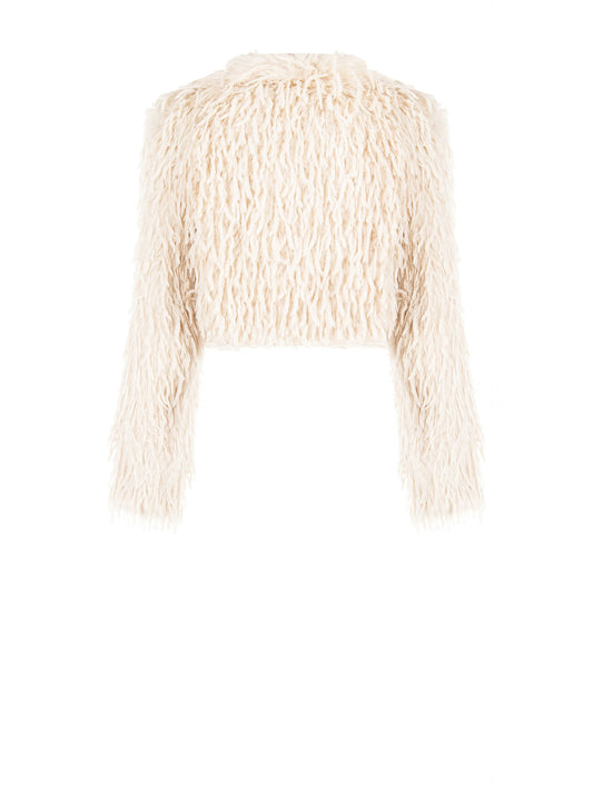 Chaqueta Flecos beis