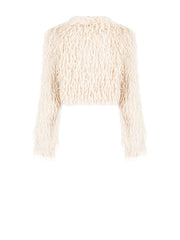 Chaqueta Flecos beis
