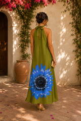 Vestido Flor Verde
