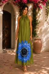 Vestido Flor Verde