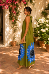 Vestido Flor Verde