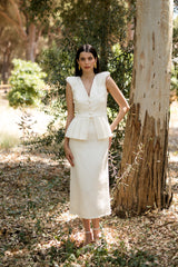 Vestido Gene Blanco Rustico