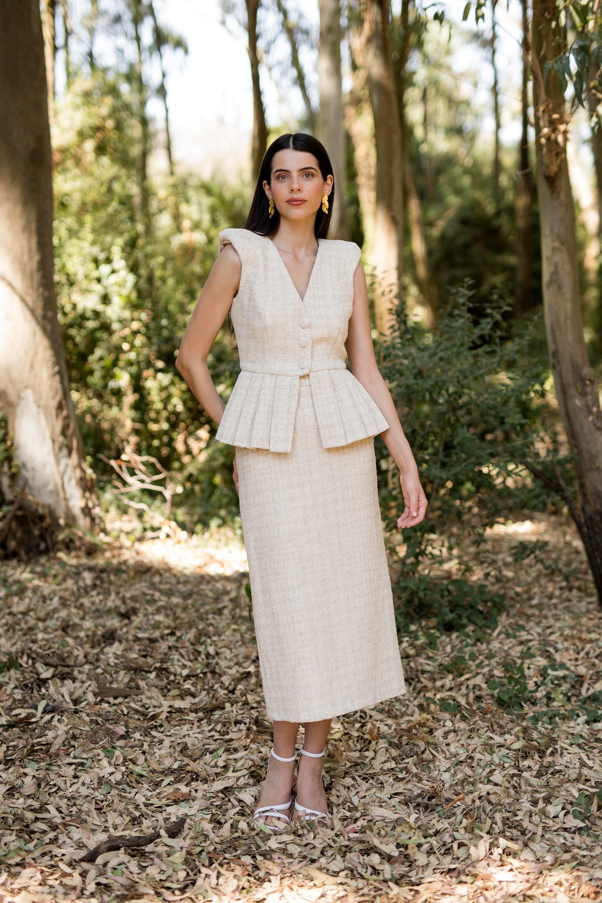 Vestido Gene Beis  Rustico