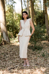 Vestido Gene Beis  Rustico