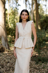 Vestido Gene Beis  Rustico