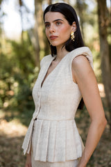 Vestido Gene Beis  Rustico