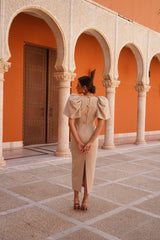 Vestido Eleonora espalda detalle mangas abullonadas