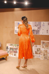 Vestido Crisantemo Naranja