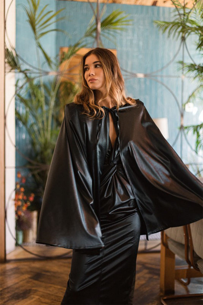 Dark Green Velvet Queen's Cape